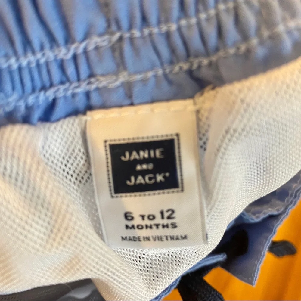 Janie & Jack baby boy swim trunk 6-12m